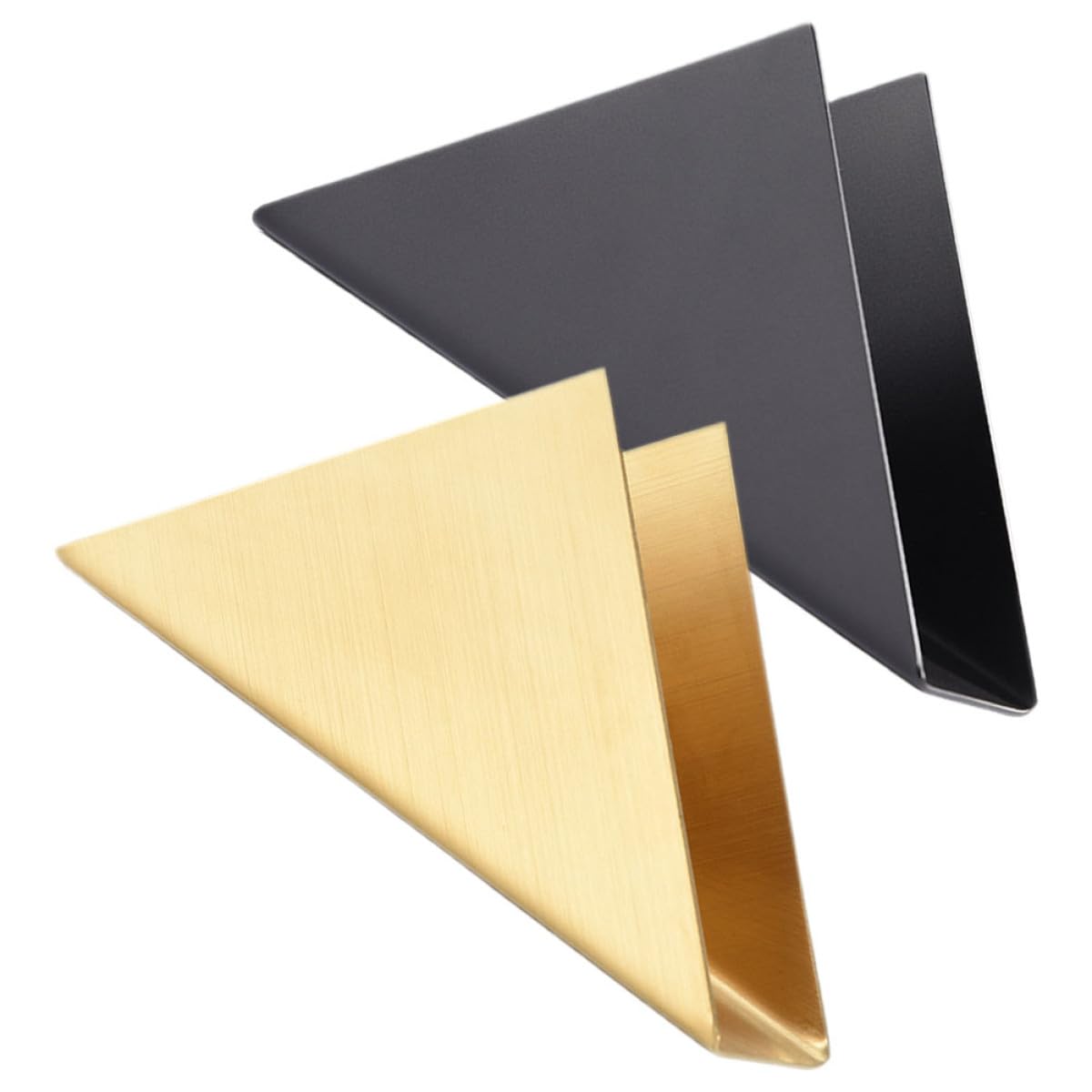 Porta Servilletas Diseño Elegante y Seguro en Forma Triangular 2 Piezas de Acero Inoxidable para Mesa de Comedor, Adecuado para Hogar y Restaurante