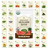 Back to the Roots Heirloom Organic, Non-GMO & USA Grown Seeds, 30ct Herb, Fruit, Flowers, and Veggies, Assortment May Vary, Guaranteed to Grow