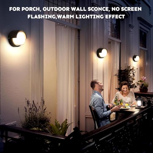 Image of JACKAL 12 Watt Warm White LED Outdoor Wall Lights, Gate Lights Waterproof (Round) - Fancy Exterior Wall Mounted Light, Wall Lamp | IP65 Grade Waterproof Aluminium Body - 6 Months Warranty
