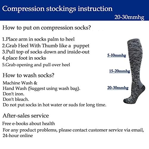 Image of Graduated Medical Compression Socks for Women&Men 20-30mmhg Knee High Sock