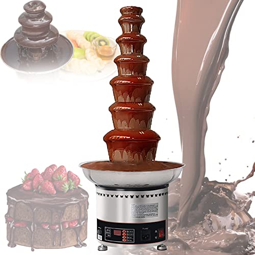 LYDZUSDP 5 Tier Electric Chocolate Fountain Chocolate Melting Machine,304 Stainless Steel Strawberries,Cherries,Marshmallow,Biscuits,Cake Shop,Hotel,House,Restaurant,Banquet
