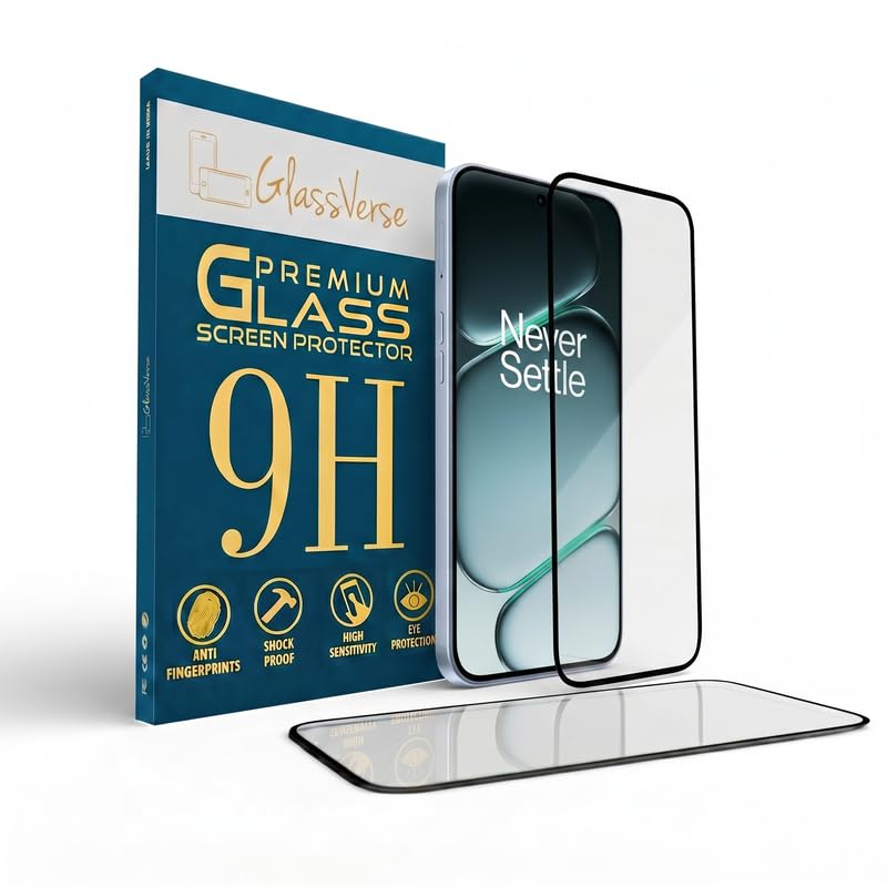 Image of GlassVerse Toughened Oleophobic Tempered Glass For Oneplus Nord CE 6 (Pack Of 2) with Free Installation Kit. Full screen Coverage - 6.78 inch