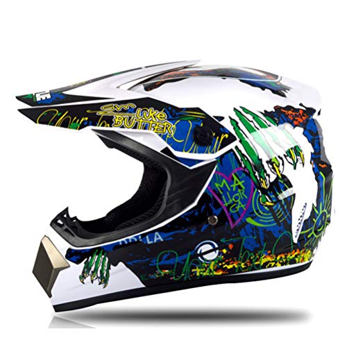 Casco de motocross con gafas Off Road Motocicleta Casco de motocross para adultos ATV Dirt Bike Downhill MTB DH Racing Casco Cross Helmet Cover