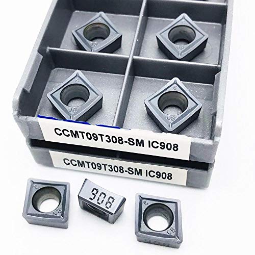 10 piezas de inserto de carburo CCMT09T308 para torno CNC miniatura 5