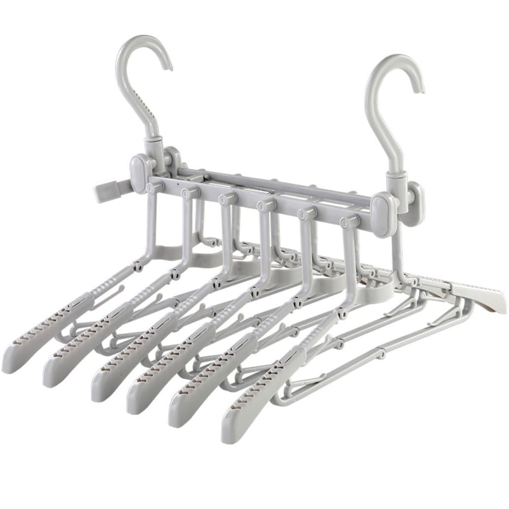 Perchas Ahorra Espacio Perchas Para Pantalones Que Ahorran Espacio, Estante Organizador De Ropa Antideslizante, Estante Para Pantalones De 6 Capas Para Bufanda, Pantalones Vaqueros, 2 Uds. Perchas Rop