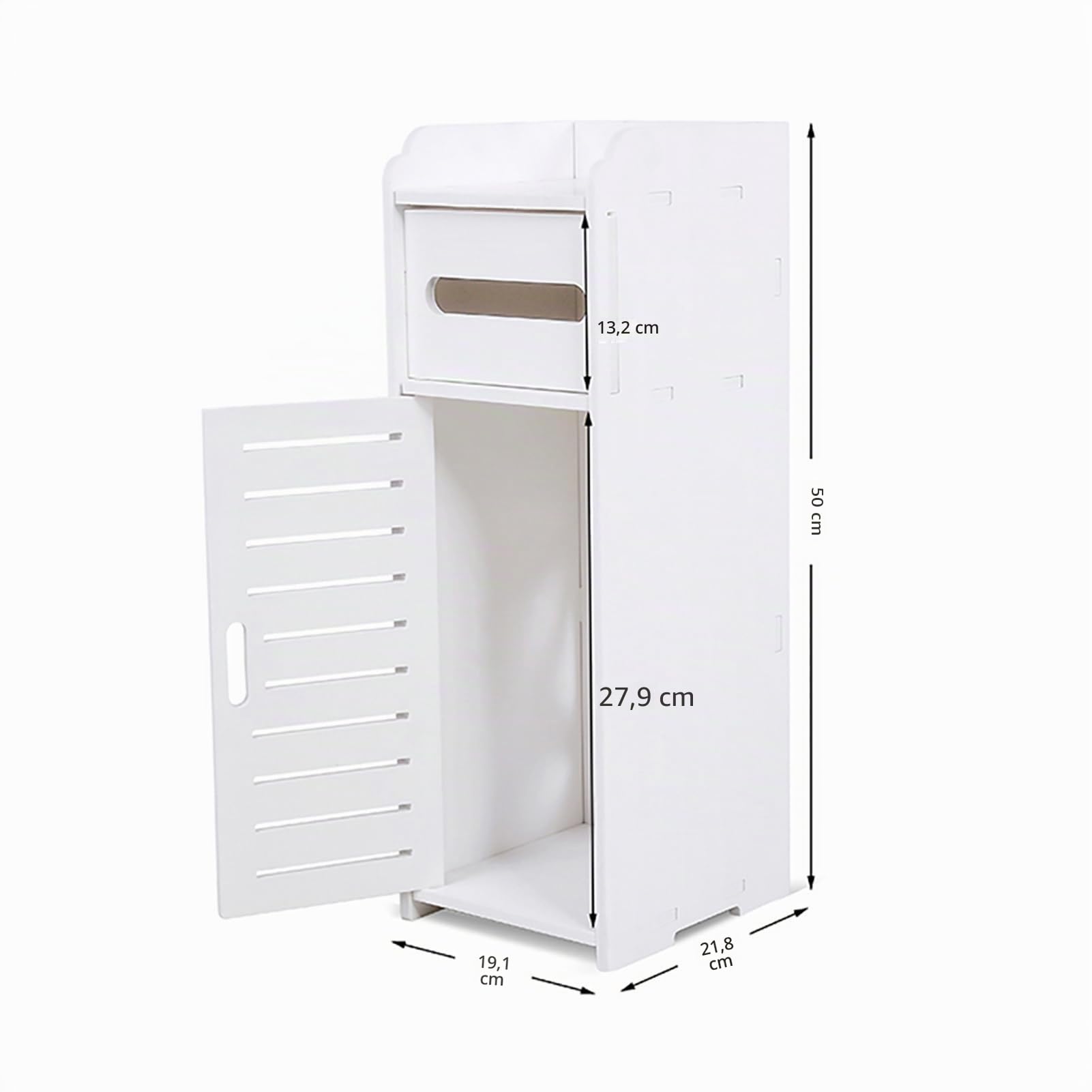 Gegong Weiße PVC Holz Plastik Plastik Badezimmerschrank Toilettenlagerregal Multi -Layer -Organizer Sparer für Badezimmer Verwenden Sie Toilettenlagerungslösung Weißer Badezimmer O