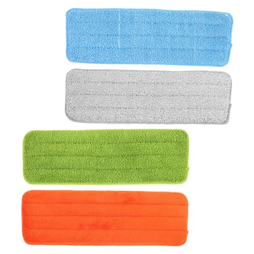 SHERCHPRY 4Piezas Recambios De Fregona Fibra De Almohadillas Gruesas Repuestos Para Trapeador Compatible Con Mopa Absorbentes y Reutilizables
