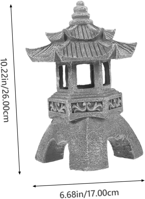 Yardwe Solar Garden Decorative Lamp Japanese Zen Style Solar Patio Lights Outdoor Landscape Lighting Decorative