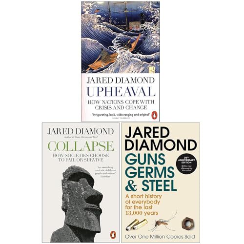 Jared Diamond 3 Books Collection Set(Upheaval, Collapse Guns, Germs and Steel)