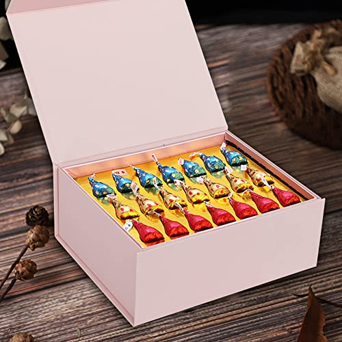 Bettpack Pink Boxes Gift Boxes Magnetic Closure 8.2 X6.4 X3.3In Wedding Gift Box With Lids Collapsible Sturdy Baby Gift Box For Mother Day, Birthday, Anniversaries, Weddings #TOP1