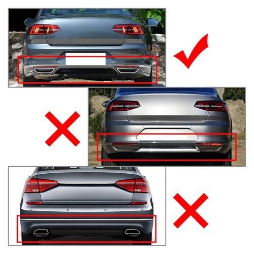 Cubierta de escape para Passat B8 2016-2019, moldura de silenciador trasero en fibra de carbono 3