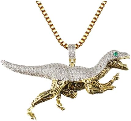 KMASAL Iced Out Dinosaur Pendant 18k 