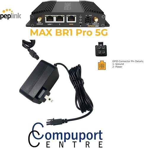 Miniatura 5 de Adaptador de corriente de CA CompuPort salida de 12 VCC, con conector Molex de 4 pines para módems celulares Microhard, CradlePoint, Peplink,