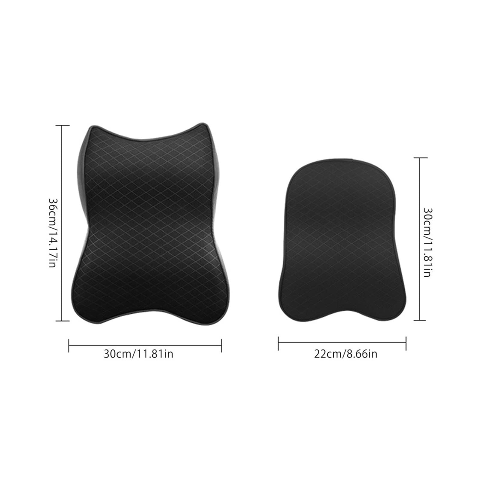 Cuscino per Il Collo dell'auto 3D Memory Foam Poggiatesta per Auto Poggiatesta Regolabile Cuscino da Viaggio Supporto per Il Collo Coprisedile Car Styling (Color : Black-Small)