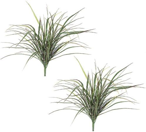 Arcadia Silk Plantation Cuatro arbustos de césped largo artificial de 36 pulgadas