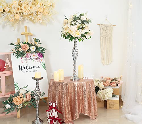 Wedding Centerpieces For Reception Tables, Twist Candleholder Stands, Wedding Flower Arrangement Vases, Metal Centerpieces For Wedding Road-Leading Home Decor #TOP2