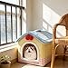 Baoblaze Cat Bed with Removable Washable Cushioned Pillow Cat House Semi Enclosed Pet Bed for Puppy Dog Kitten Pet Supplies, L