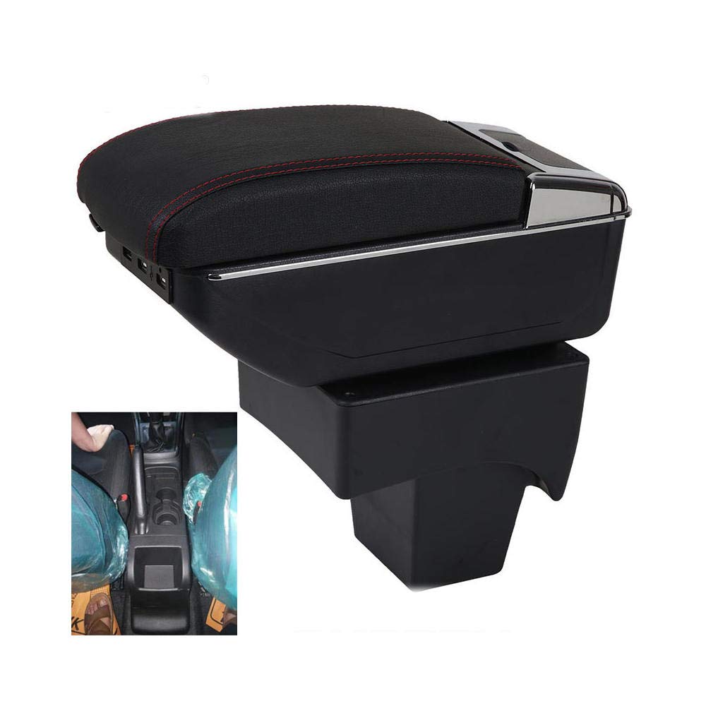 FHNLKFS For Suzuki Vitara Brezza, armrest box central Store content Storage box with cup holder ashtray USB interface in car accessories