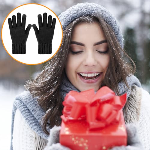 Fouvin Beheizbare Handschuhe, Winterhandschuhe, USB Handschuhe für Damen und Herren,Touchscreen Skihandschuhe Fahrradhandschuhe mit 3-stufige Temperaturregelung 45-40-37 °C (Schwarz)