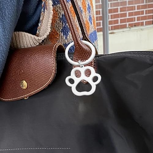 Pfotenabdruck-Anhänger aus Edelstahl – hohles Haustier-Klauenanhänger | Lustiger Tier-Schlüsselanhänger, Anhänger für die Schmuckherstellung für Armbänder, Halsketten,