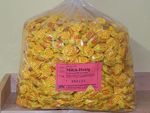 5kg (18,24€/Kg) Milch-Honig Bonbons m. Milch-Honig-Füllung Imker Karamell Milchfüllung