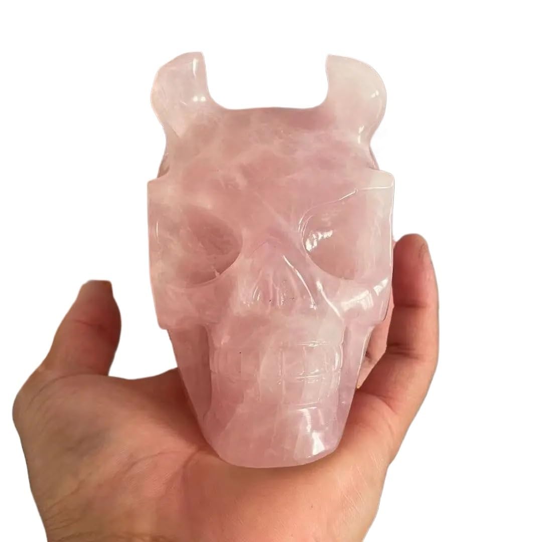 RVBLRDSE Crystal Skull raw Stone Polished skullornament Home Decor Gemstone Stone