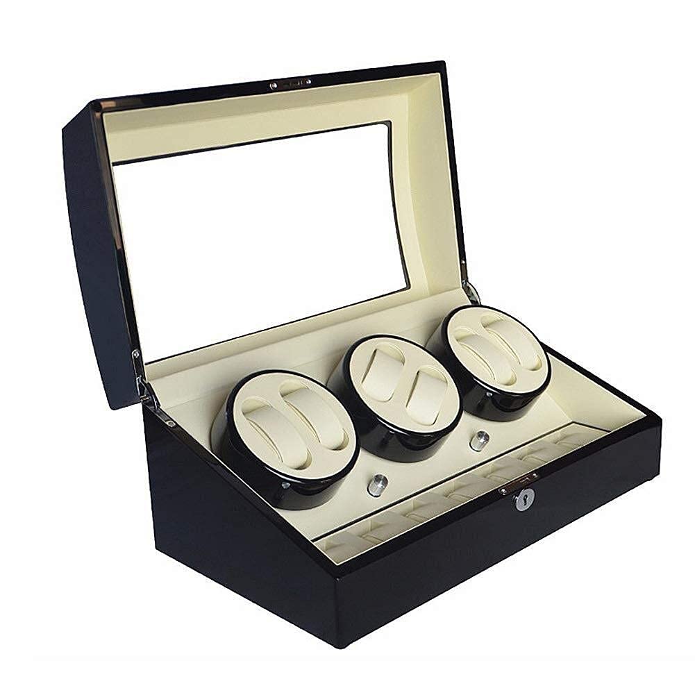 OLSKFUH Watch Winders Automatic Watch Winder Box Lock Quiet Motor 5 Rotation Modes6 Wrist Watches + 7 Storage Case,