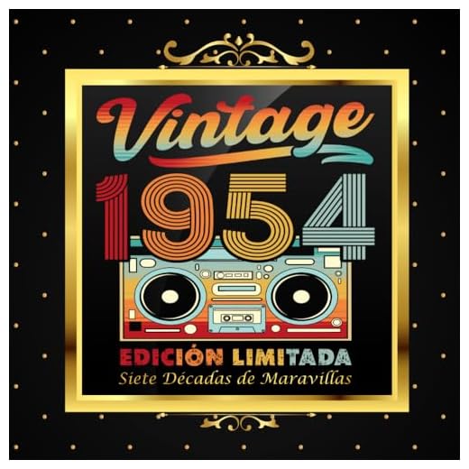 Libro de Visitas de 70 Cumpleaños: Siete Décadas de Maravillas - 1954 Edición Retro Vintage: 120 páginas / 21 x 21 cm