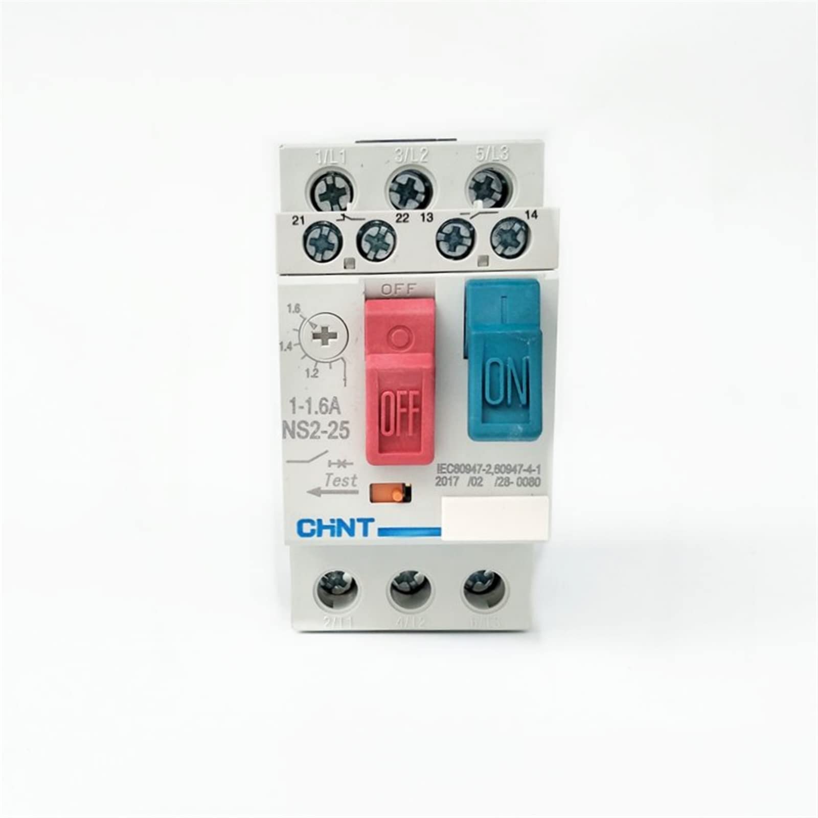 NS2-25/AE11 mit Hilfskontakt 0,63~~25A Manueller Motorstarter Motorschutzschalter Starter-Leistungsschalter(9-14A)