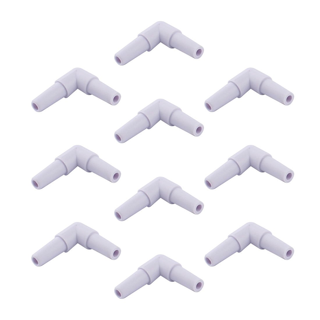 uxcell Plastic Fish Tank Aquarium L Shaped 2 Way Oxygen Pipe Air Valve 10 Pcs