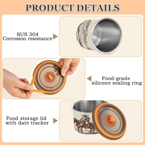 Envase hermético de acero inoxidable para café 900 ml miniatura 4
