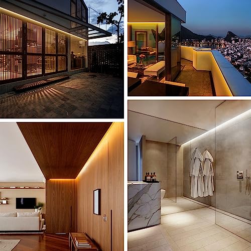 Image of Shine Decor LED Strip Light Connectable, CCT 2800-6000K Warm-Cool Changing Tone for Room, 98FT 120V Plug-in Outdoor Rope Lighting Cold Resistant Waterproof ETL Listed, Remote Timer Available