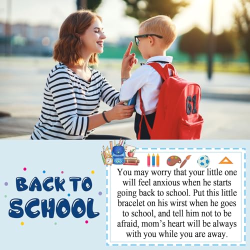 First Day of School Gifts Mommy and Me Bracelets Mother Son Back to School Gifts2