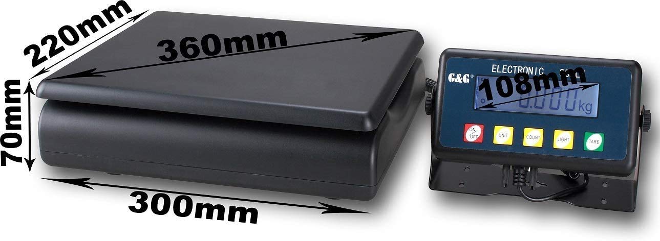 G&G PSE30kg/1g -60Kg/2g Paketwaage PlattformWaage Digitalwaage Industriewaage Tischwaage (30kg/1g-60kg/2g)