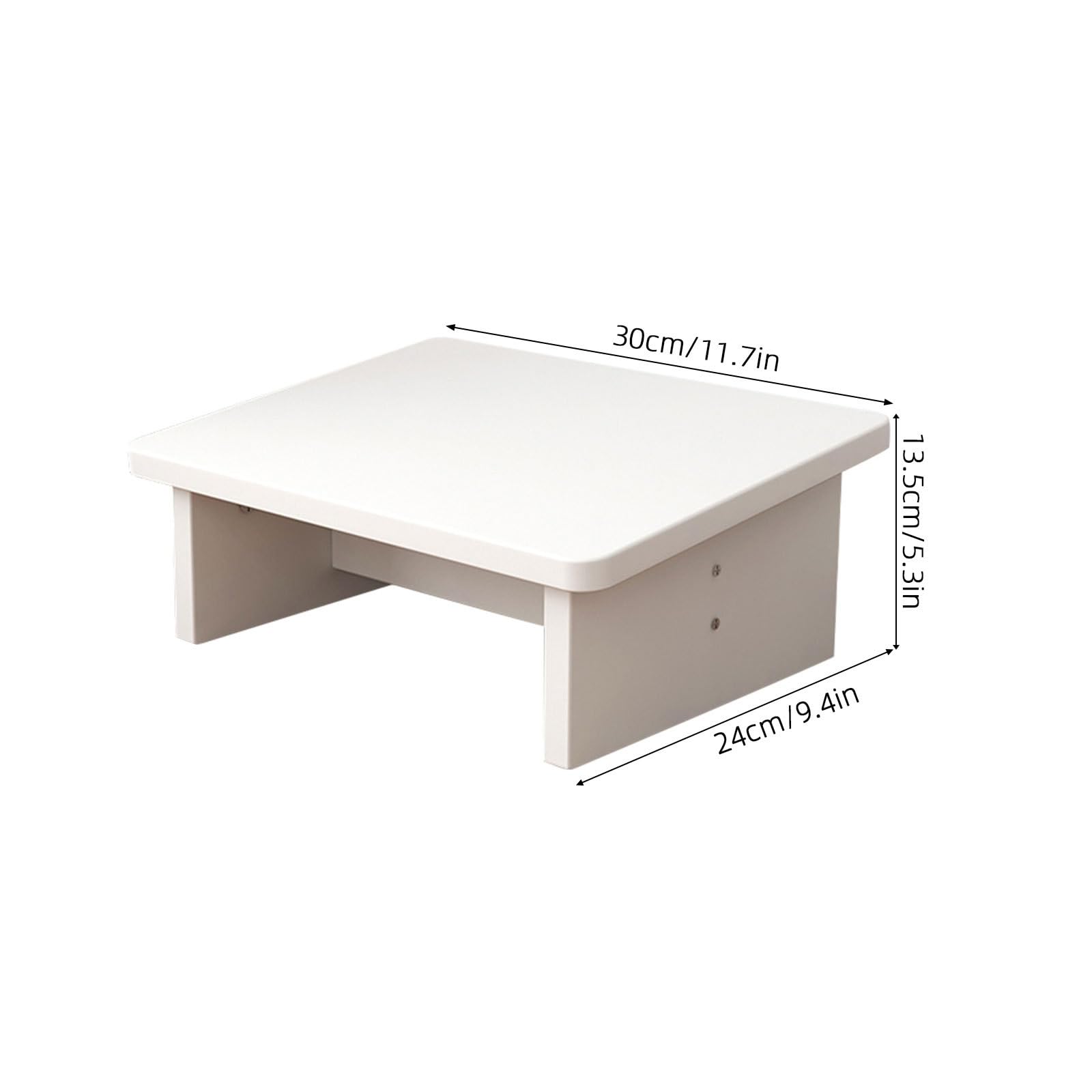 Poggiapiedi in Legno Bianco Antiscivolo, Ergonomico per Casa e Ufficio | Design Leggero, Supporto Inclinato, Uso Sotto Scrivania e Accanto al Letto
