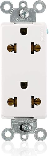 Leviton 5825-W 15-Amp-125/250-Volt, Decora Universal Duplex Receptacle, Back and