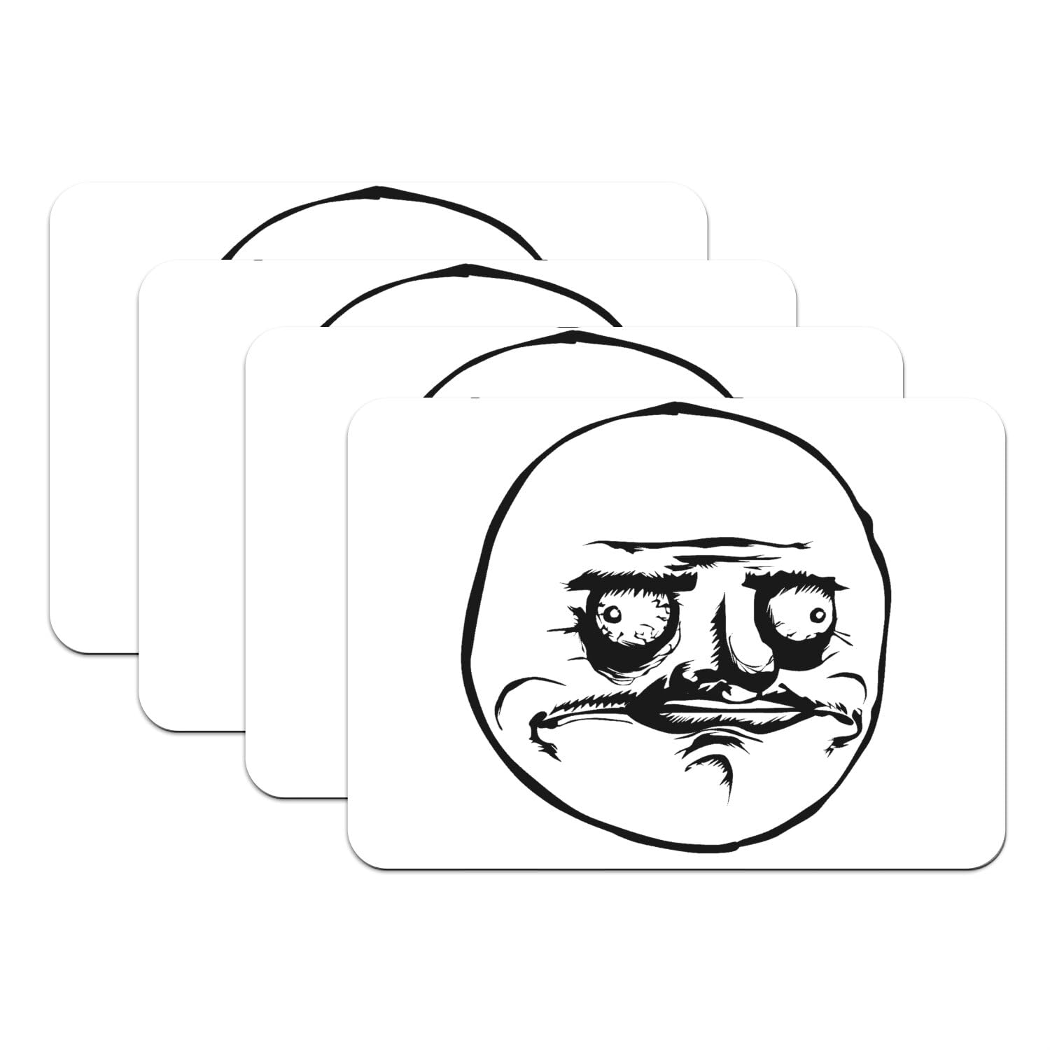 Blague Internet Troll Face : offrez ce lot de 4 sets de table humoristiques
