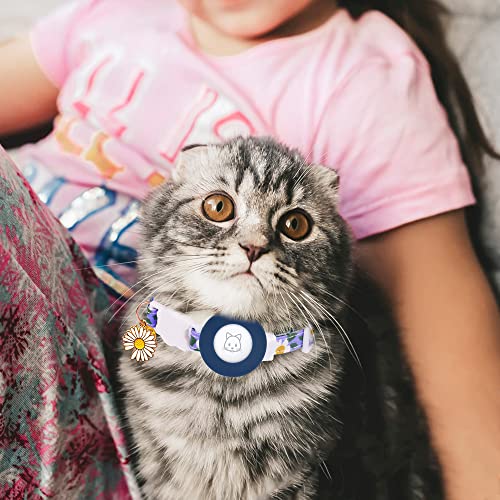 Collar para gato Airtag azul antitirones que evita pérdidas 8