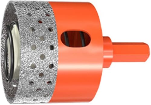 TopHomer Diamond Core Drill Bits, Hole Saw Tile Cutter - Hex Shank, Built-in Spring and Sponge Compatible with Hand and Table Drill Suit for Stone, Concrete, Glass(32mm)