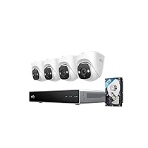 eufy Security Sistema NVR PoE E41, 4 Telecamere 4K, Esterna, 4K UHD, Campo Visivo 122°, Visione Notturna a Colori, Reg. 24, 7, rilevamento AI, Strobo Rosso e Blu, NVR 8 canali, HD 2 TB preinstallato