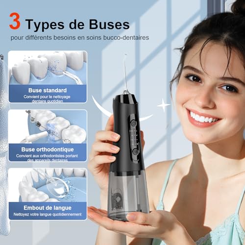 Hydropulseur jet dentaire portable vainqueur du test de performance pour implants