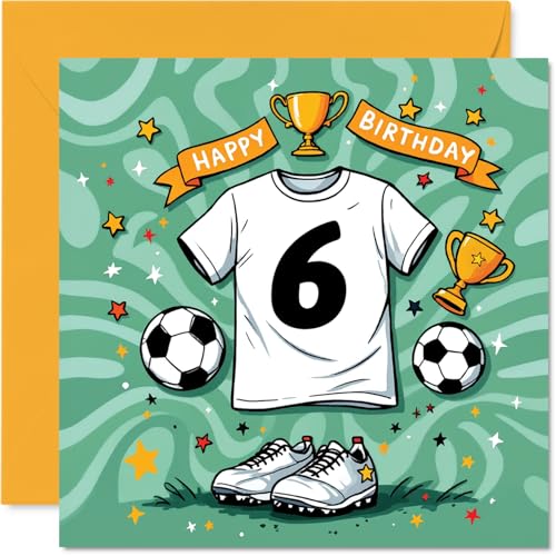 Carte 6e anniversaire garçons filles, motif ballon