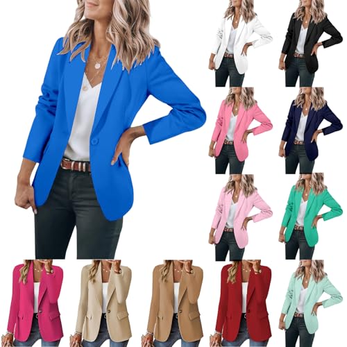 Womens Blazer Business Casual Dressy Long Sleeve Jackets Open Front Work Office Dressy Suit Jackets Summer Cardigan4