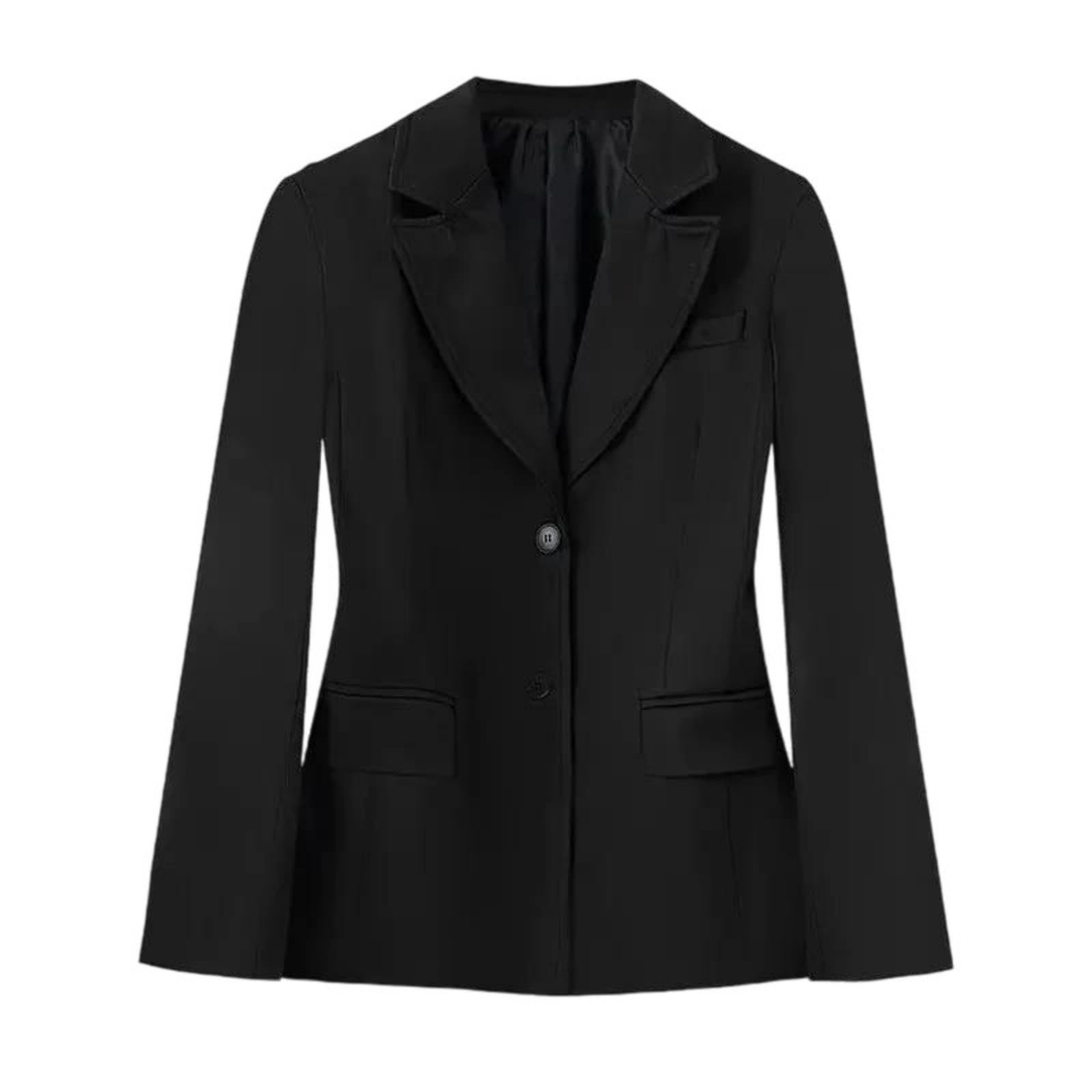 Womens Double Breasted Blazer Long Sleeve Fall Winter Suit Jacket Fashion Office Lady Blazers for Work