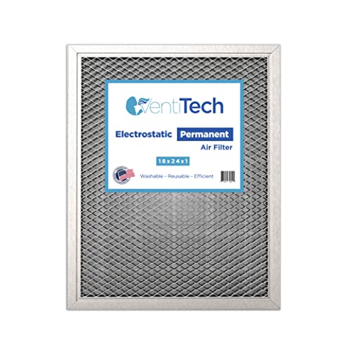 Venti Tech 18X24X1 Washable Electrostatic Air Filter. Reusable Hvac & Furnace Air Filter #TOP1
