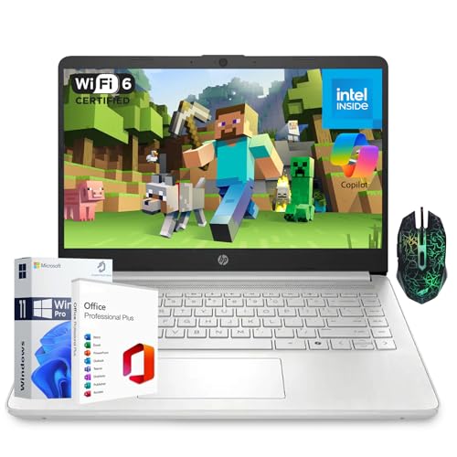 HP 14�C���`�w���p�m�[�g�p�\�R���AIntel�v���Z�b�T�[N150�A4GB RAM�A384GB�X�g���[�W(128GB UFS + 256GB MSD)�A�E�F�u�J�����A1�N�Ԃ�Office 365�ACopilot�A�����[�d�AWi-Fi 6�AWin 11 P