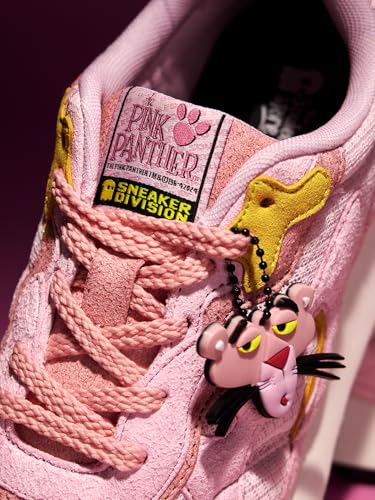 Image of The Souled Store Pink Panther: Cool Cat Women and Girls Low Top Sneakers | Multi-Toned Pink & White Retro Trainer with Breathable Mesh, Cushioned Insole & Durable Outsole
