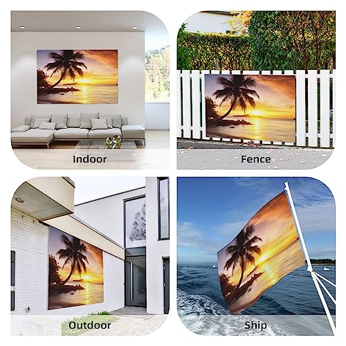 Drapeau tropical double face robuste 1,2 x 1,8 m résistant extérieur