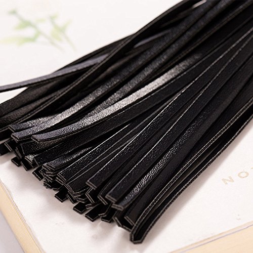 Zoonai Women Leather Tassels Keychain Car Circle Key Rings Gift Bag Hanging Buckle (Golden) #TOP3