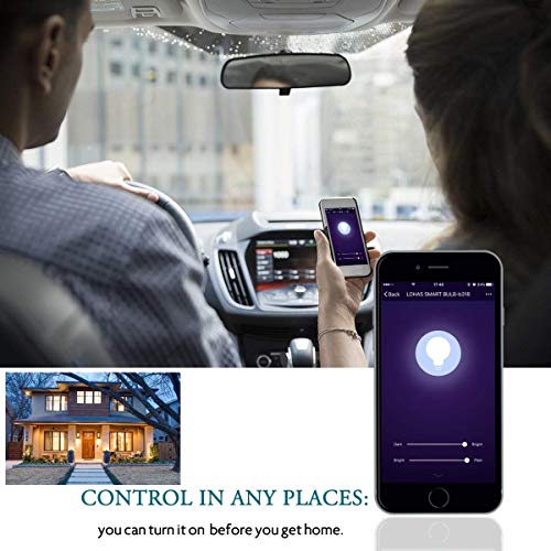 Image of Protium Smart WiFi RGB Bulb, Compatible with Alexa Google Home and IFTTT (7W), Silver